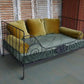 French Folding Iron Bed – Early 20Th Century Patinated Frame