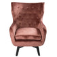 Armchair Dunkel, velvet, old pink color, H103x78x80cm, seat height 50cm
