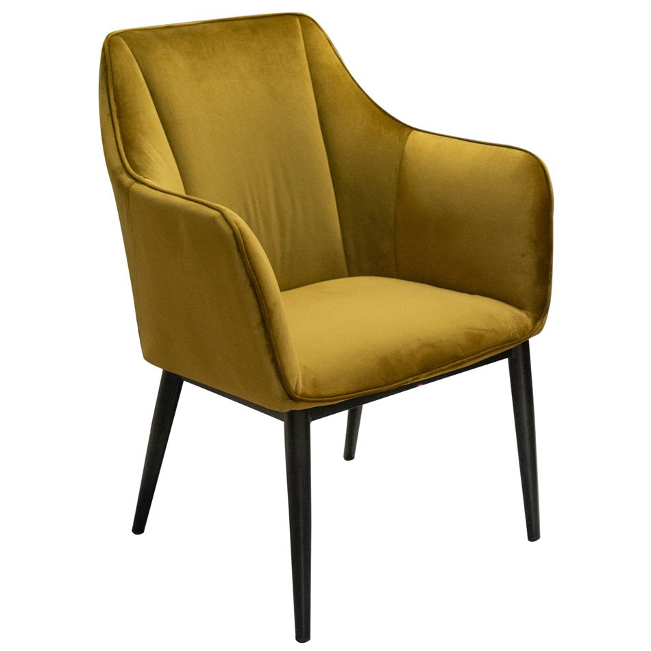 Leisure chair Sabara, mustard, H84x64x60cm, seat height 42cm