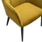 Leisure chair Sabara, mustard, H84x64x60cm, seat height 42cm