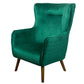Armchair Dartford, velvet, green, 100x75x85cm, seat height 40cm