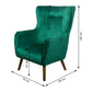 Armchair Dartford, velvet, green, 100x75x85cm, seat height 40cm