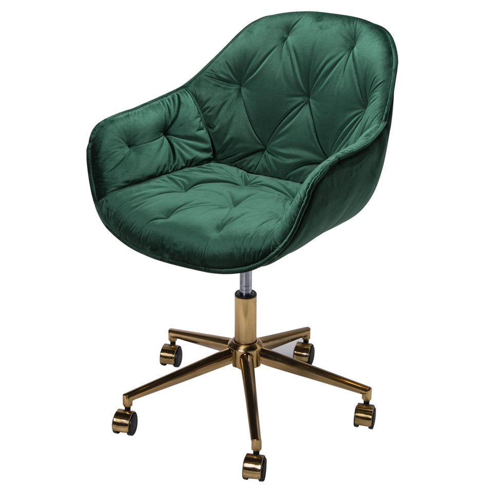Slorino Adjustable Office Chair – Green Fabric, Modern Ergonomic Design