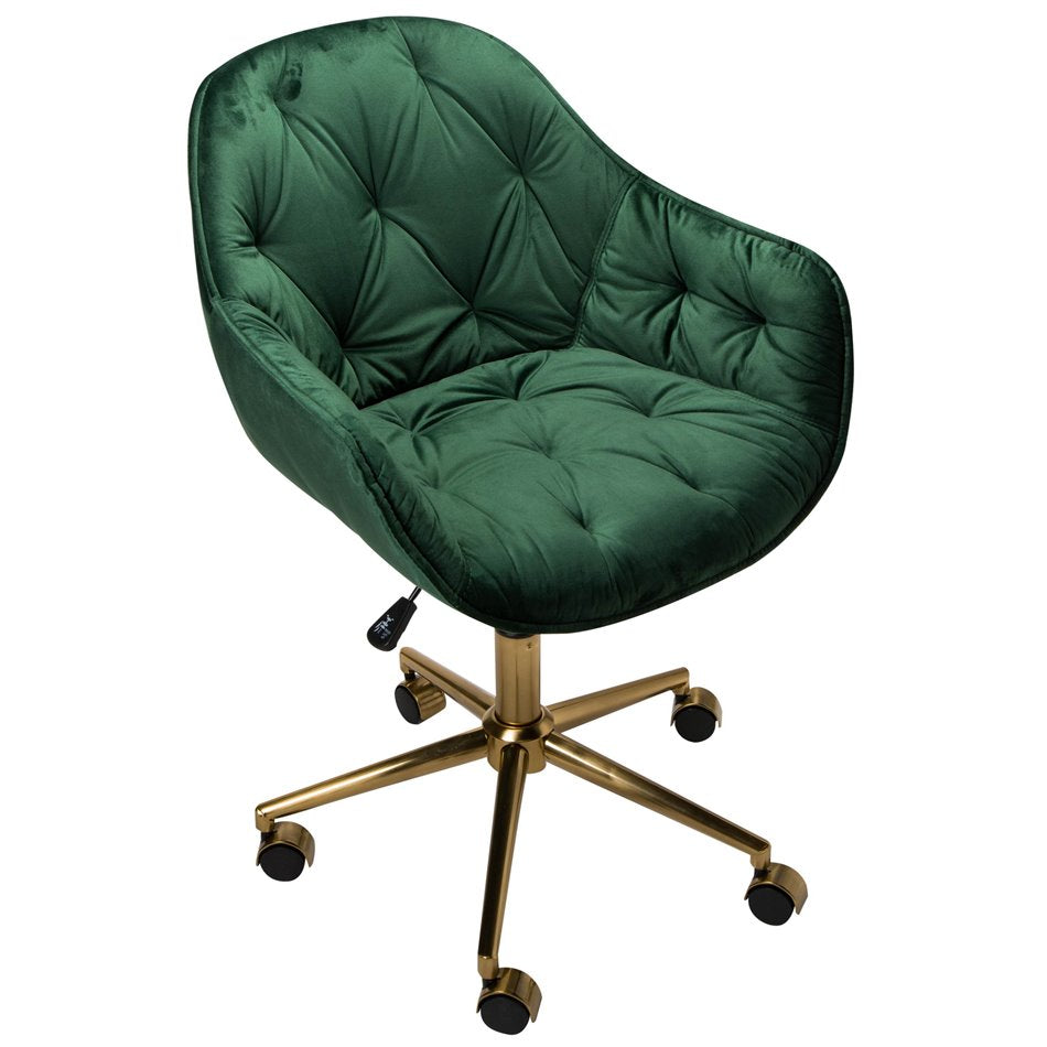 Slorino Adjustable Office Chair – Green Fabric, Modern Ergonomic Design