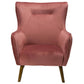 Armchair Dartford, velvet, old rose, H100x75x83cm, seat height 40cm