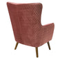 Armchair Dartford, velvet, old rose, H100x75x83cm, seat height 40cm