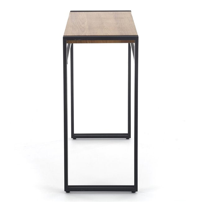 Holivar Console Table – Oak MDF with Black Steel Frame