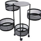 Metal shelf, with rotative baskets, black, H76cm, D33cm