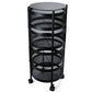 Metal shelf, with rotative baskets, black, H76cm, D33cm