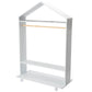 Shelf on wheels, white, H120x80.5x36cm