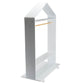Shelf on wheels, white, H120x80.5x36cm