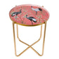 Krano S Side Table – Pink Metal Round Accent Table