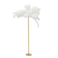 Floor lamp Feather Palm, white, H165cm D90cm, E27 35W(MAX)