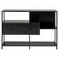 Bookcase Seaford, black, H78x114x35cm