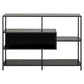 Bookcase Seaford, black, H78x114x35cm