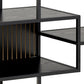 Bookcase Seaford, black, H78x114x35cm