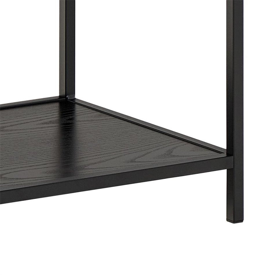 Bookcase Seaford, black, H78x114x35cm