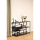 Bookcase Seaford, black, H78x114x35cm