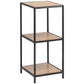 Bookcase Seaford, oak/black, H82.5x35x37cm