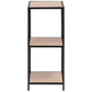 Bookcase Seaford, oak/black, H82.5x35x37cm