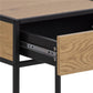 Bedside table Seaford, oak/black, H63x42x35cm