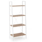 Shelf Harvik, white/oak colorr, MDF/steel, H148x60x32cm