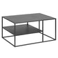 Acevton Coffee Table – Black Steel, 90×60×45 cm