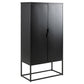 Cabinet Acevton, black, H150x80x40cm