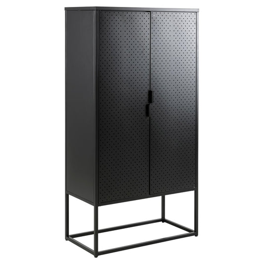 Cabinet Acevton, black, H150x80x40cm