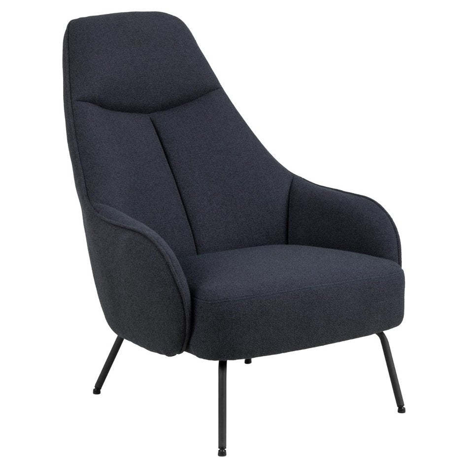Armchair Atekso, dark blue, H98x73x92cm, seat height 40cm