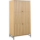 Wardrobe Albany, natural color, H200x99x60cm