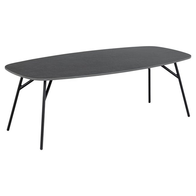 Aracas Coffee Table – Black Steel & Ceramic, 120×60×41 cm