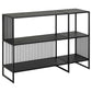 Bookcase Atrington, black, H83x120x35cm