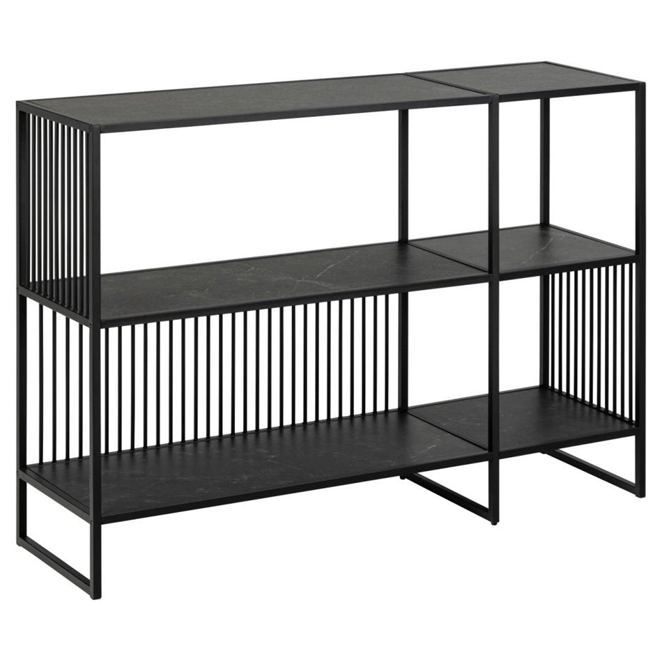 Bookcase Atrington, black, H83x120x35cm