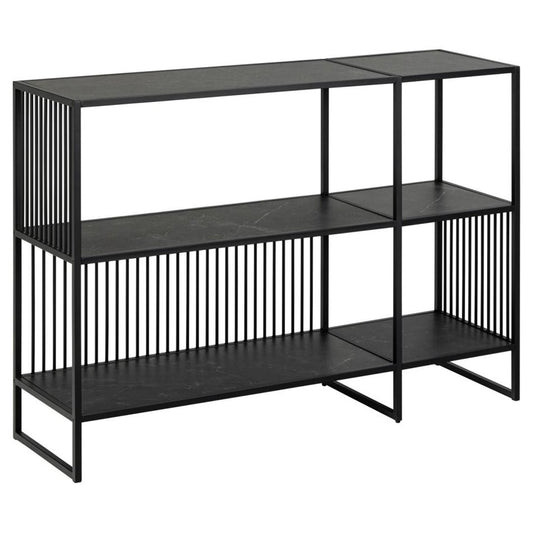 Bookcase Atrington, black, H83x120x35cm
