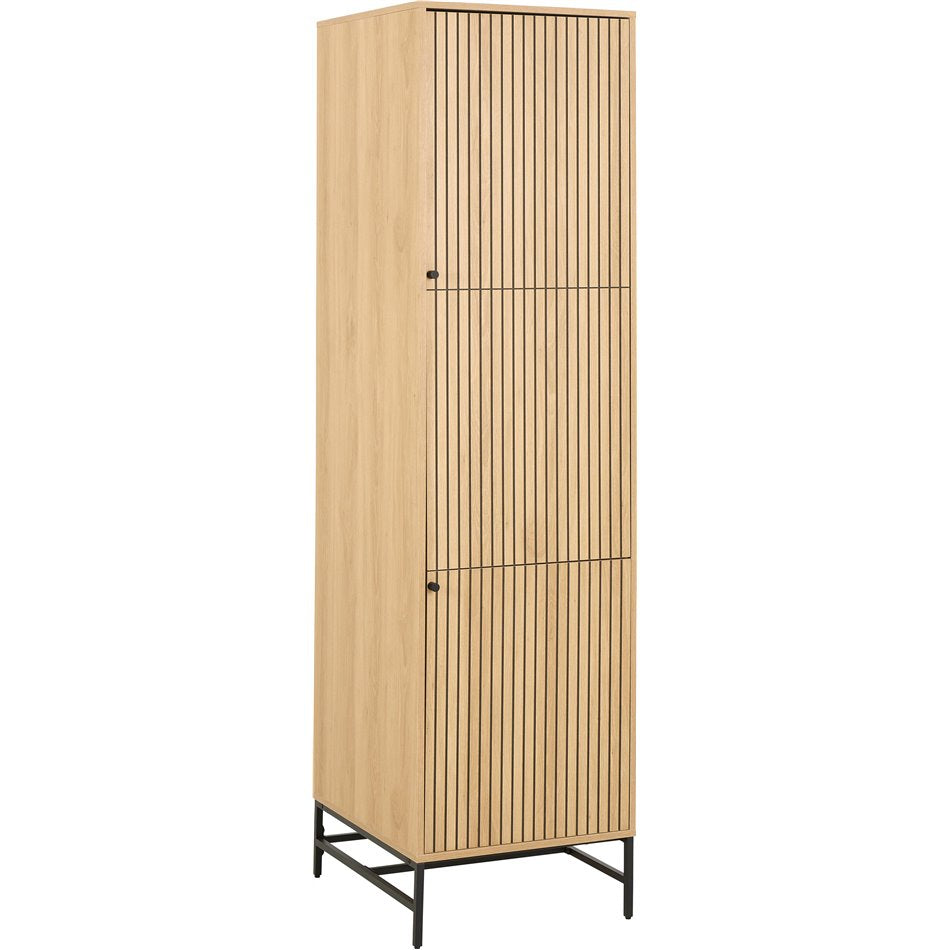 Wardrobe Albany, natural color, H200x51x60cm