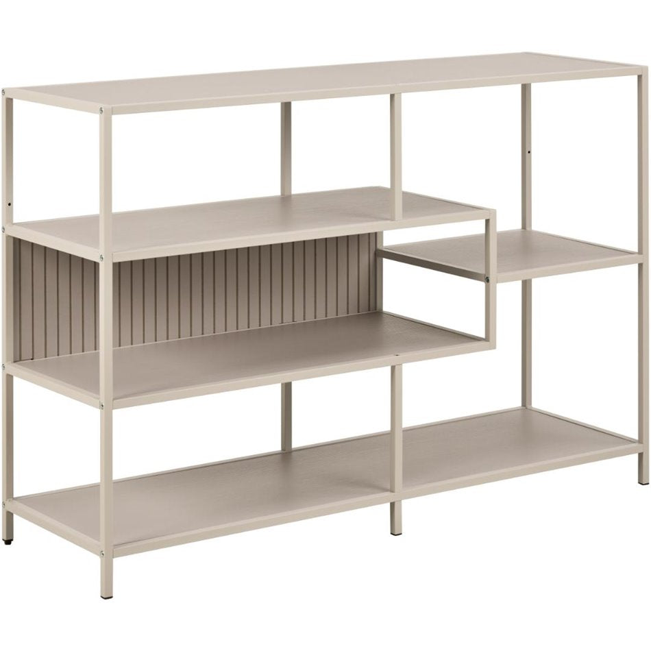 Bookcase Seaford, light grey/beige, H78x114x35cm