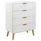 Chest of drawers Alovell, white, H100x80x40cm