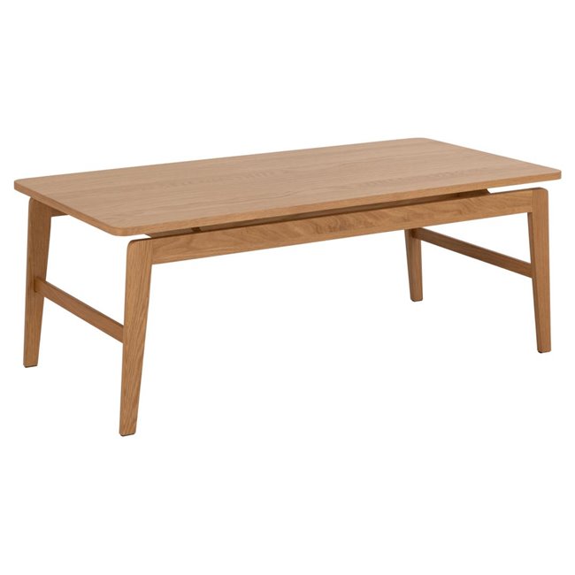 Assex Coffee Table – Natural MDF & Oak Veneer, 120×60×45 cm
