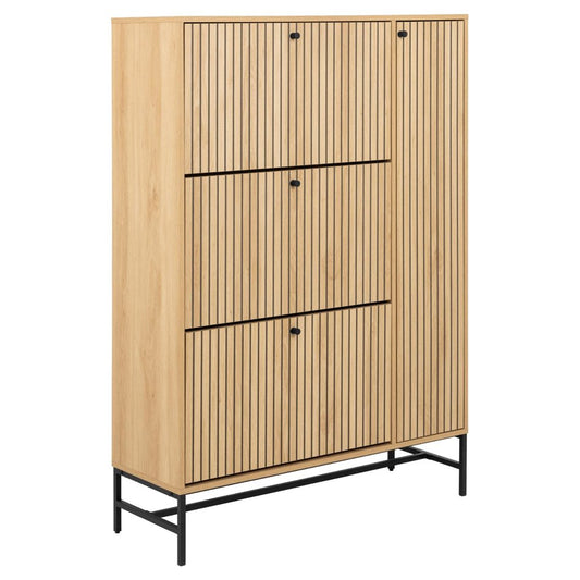 Shoe cabinet Albany, natural color, H140x99x35cm