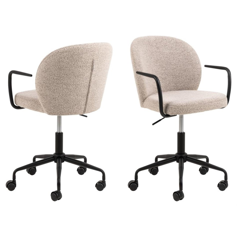 Ergonomic Office Chair Atricia – Beige, Adjustable Height & Armrests, 93.5×59×50 cm