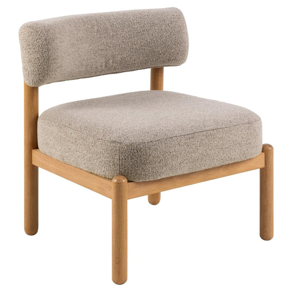 Lounge chair Aurley, beige, H75x66.5x69cm, seat height 44.5cm