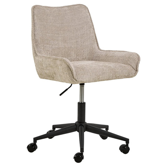 Addie Adjustable Office Chair – Beige Fabric, Modern Ergonomic Steel Frame Design