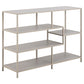 Bookcase Seaford, light grey/beige, H78x114x35cm