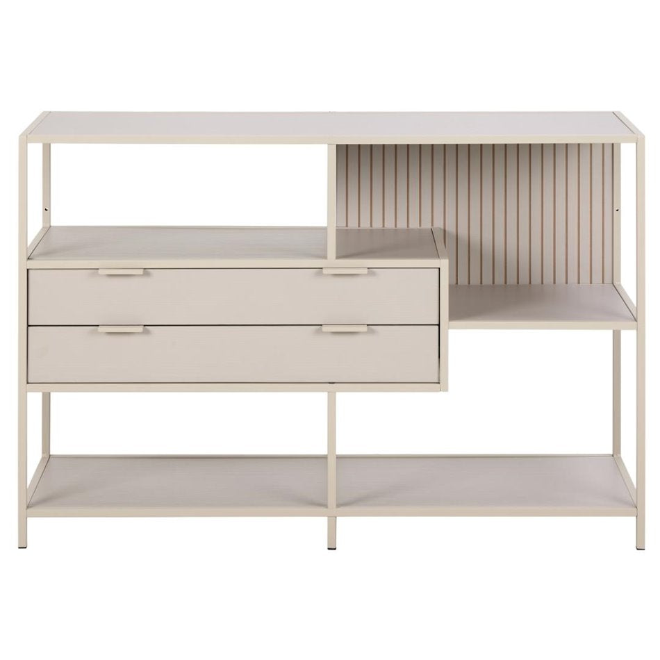Bookcase Seaford, light grey/beige, H78x114x35cm