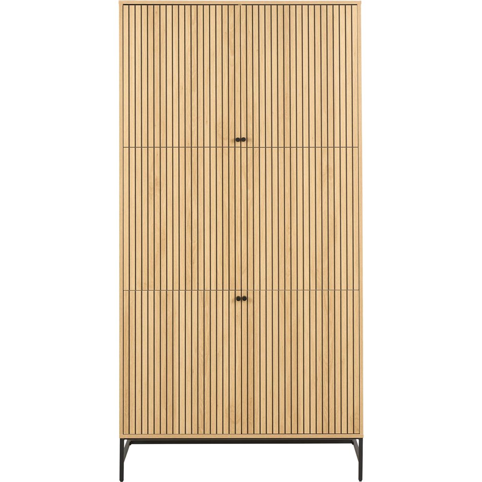 Wardrobe Albany, natural color, H200x99x60cm