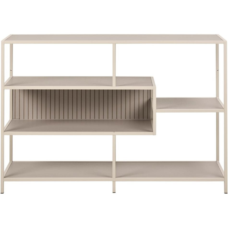 Bookcase Seaford, light grey/beige, H78x114x35cm