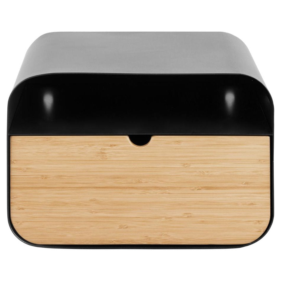 Nachttisch Acliet, schwarz, H 23 x 35 x 25 cm 