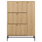 Shoe cabinet Albany, natural color, H140x99x35cm