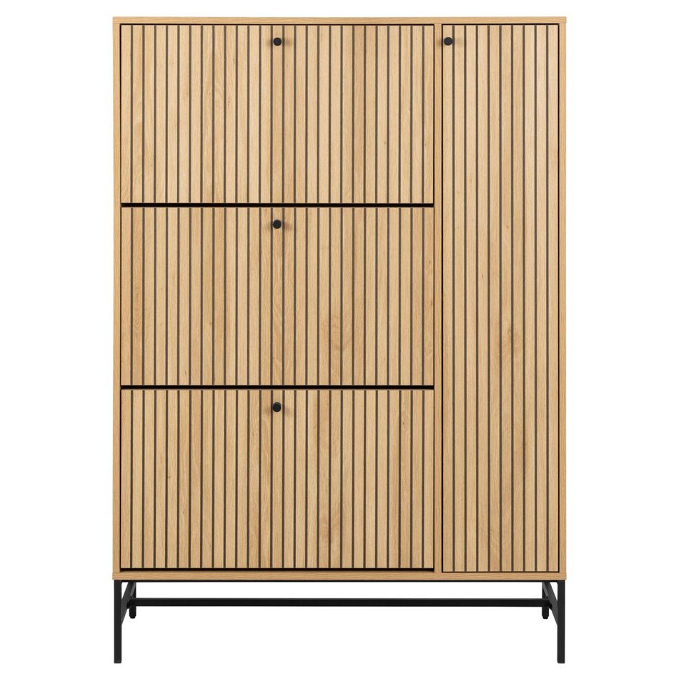 Shoe cabinet Albany, natural color, H140x99x35cm